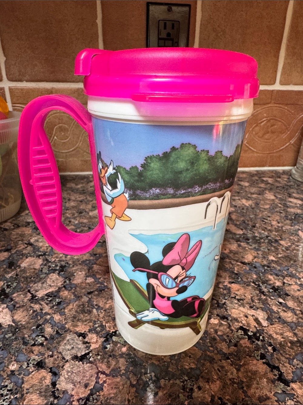 Disney Minnie Mouse Pink Travel Mug with Handle